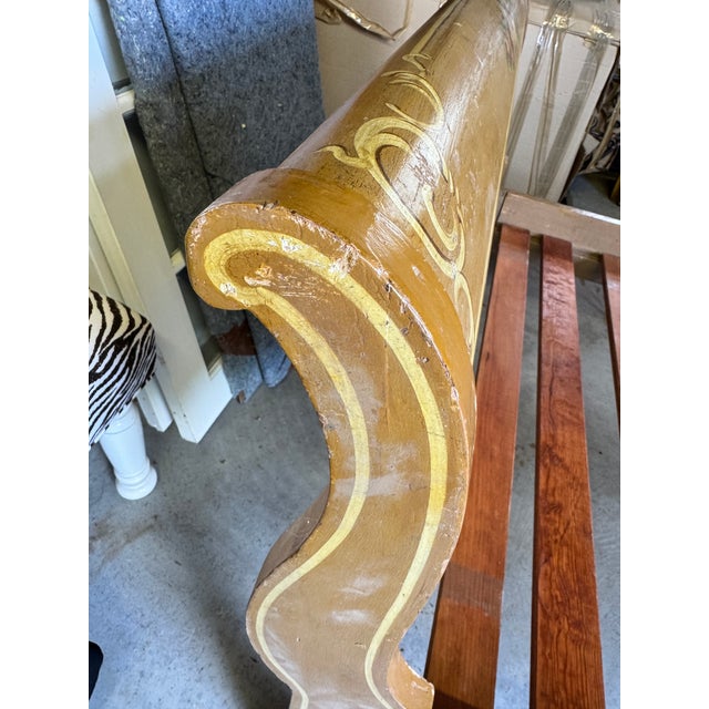 Vintage Hand-Painted Country Provincial Wooden Bed Frame For Sale - Image 12 of 13