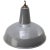 Industrial Vintage British Industrial Grey Enamel and Brass Pendant Light For Sale - Image 3 of 6