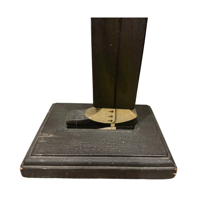 Black Antique Hand Painted Wooden Butler Waiter For Sale - Image 8 of 15