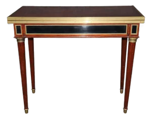 Flame Mahogany Louis XVI Bronze Mounted Style Flip Top Game Chess Table