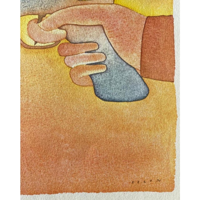 Jean-Michel Folon, La peur, Etching For Sale - Image 4 of 5
