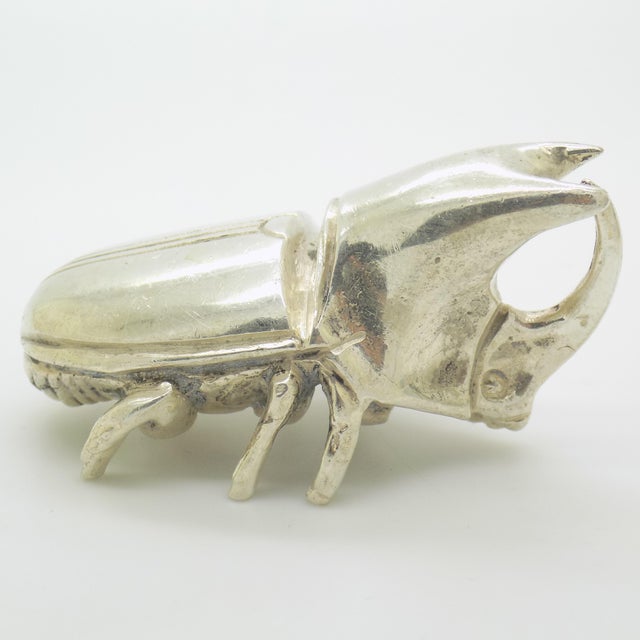 Vintage Italian Silver 800 Hercules Beetle Figurine, Milan, 1940s For Sale - Image 15 of 15
