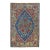 Early 20th Century Zabihi Collection Traditional Blue Formal Kerman Mat Mini Rug - 1'6" x 2'4" For Sale