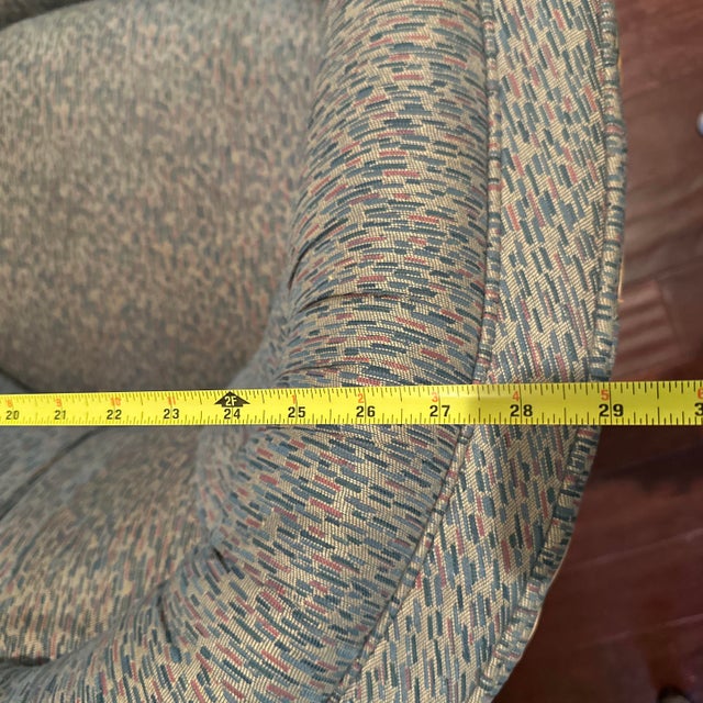 1980s Wicker Swivel Barrel Chair - Attributed to Adrian Pearsall For Sale - Image 10 of 12