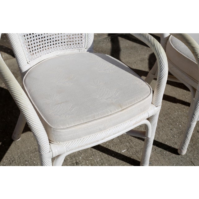 Vintage White Twisted Rattan Cane Back Dining Chairs - Set ... (640 x 640 Pixel)