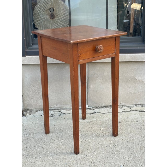 American American Cherry and Pine One Drawer Stand. Circa 1880 For Sale - Image 3 of 7
