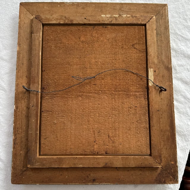 Vintage picture frame with leaf / flower carving. Loose glass / backing. Estimate from 1930’s- 1940’s. Interior picture...