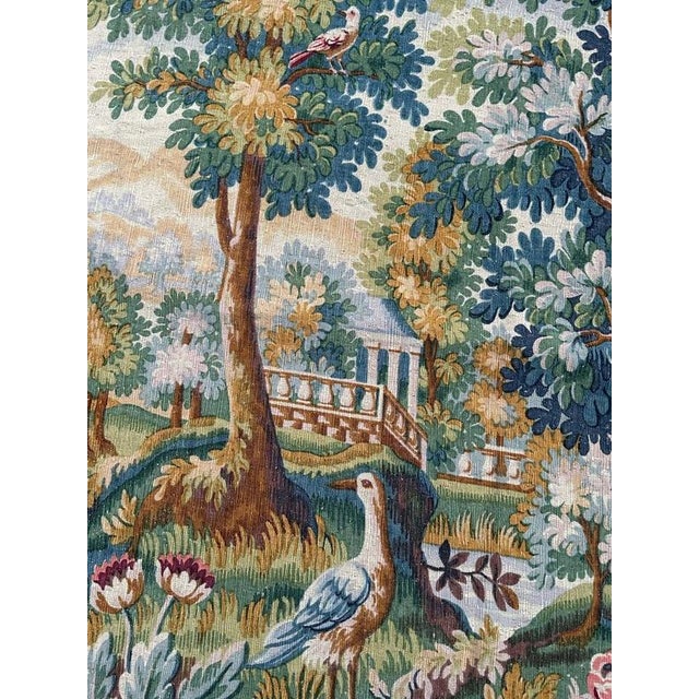 Textile Vintage Silk Screen Printed Tapestry Verdure Chantilly, 1960s For Sale - Image 7 of 18