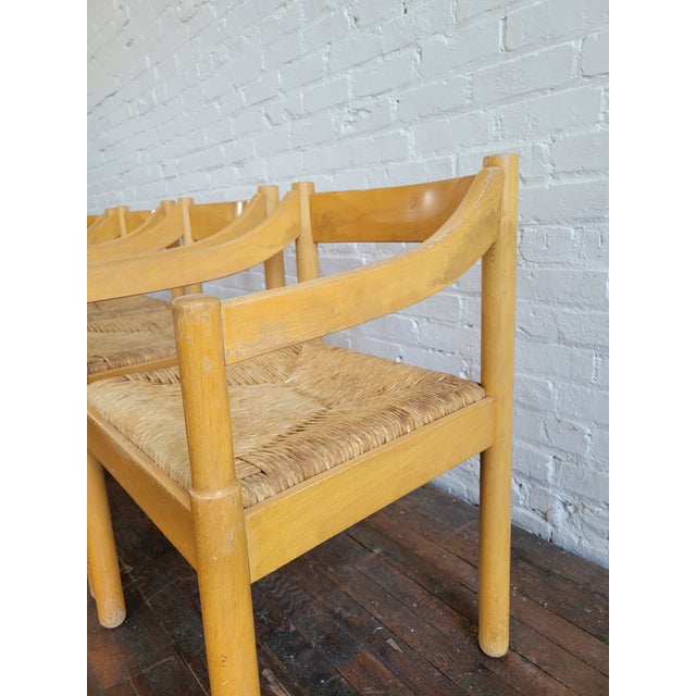 Tan 1970s Carimate Chairs Attributed to Vico Magistretti, Set of 4 For Sale - Image 8 of 11