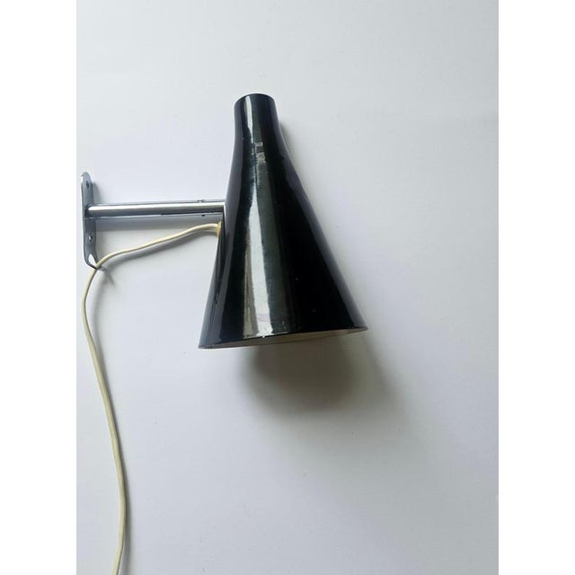 Mid-Century Black Adjustable Wall Lamp in style of Stilnovo, Lidokov, 1960s For Sale - Image 11 of 14
