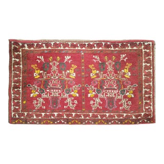 Vintage Turkoman Hand Knotted Wool Rug, 1'6x2'7 For Sale