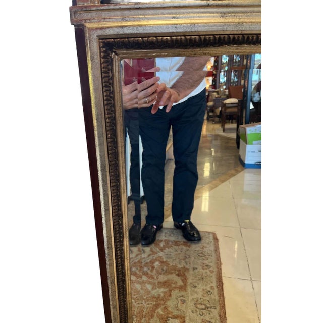 1980s LaBarge Mirror Silver Gilt With Fan Detail For Sale In Tampa - Image 6 of 8