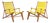 Beechwood Yellow Spaghetti Garden Lounge Chairs, 1960s, Set of 2 For Sale