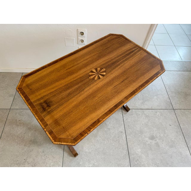 Brown Late Biedermeier Table in Walnut For Sale - Image 8 of 10