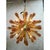 Murano Glass Sputnik Light with Gold Frame and Amber Air Drops by Simoeng For Sale - Image 6 of 7