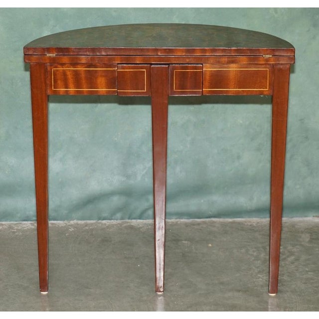 Antique English Demi Lune Chess Table, 1870 For Sale - Image 12 of 18