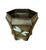 2000 - 2009 Vintage Hexagonal Verdigris Metal Cachepot With Butterfly and Dragonfly Motif For Sale - Image 5 of 12