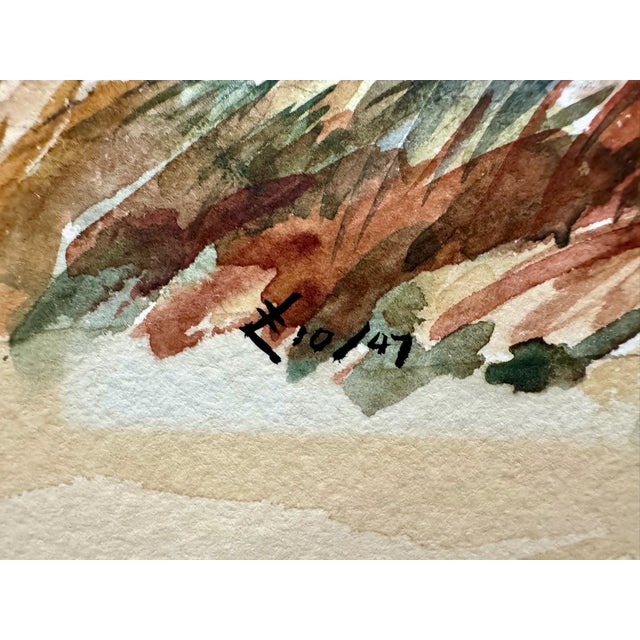 Henry Emil Salloch Original Watercolor on Paper Centre Island, Old Toronto, Ontario, Canada. 1947. For Sale - Image 4 of 7