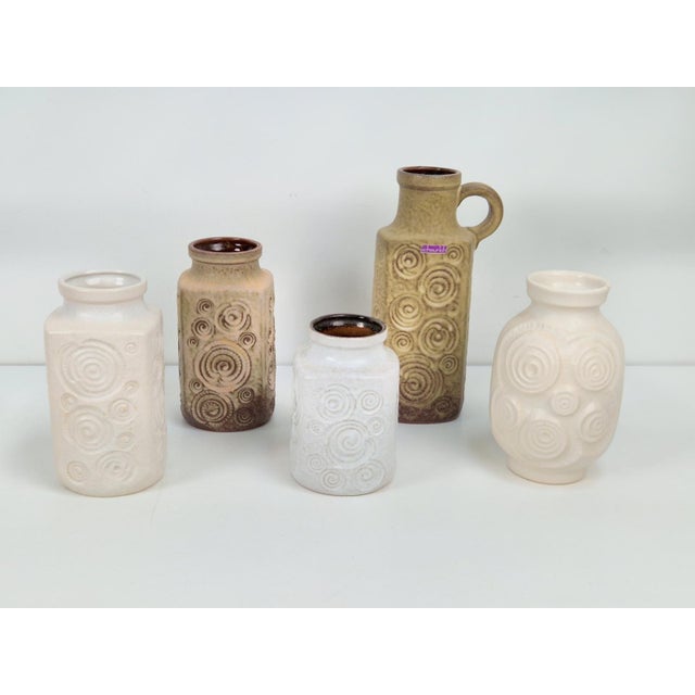 Vintage Jura Vases from Scheurich Ceramic, W. Germany 1970s, Set of 5 For Sale - Image 10 of 10
