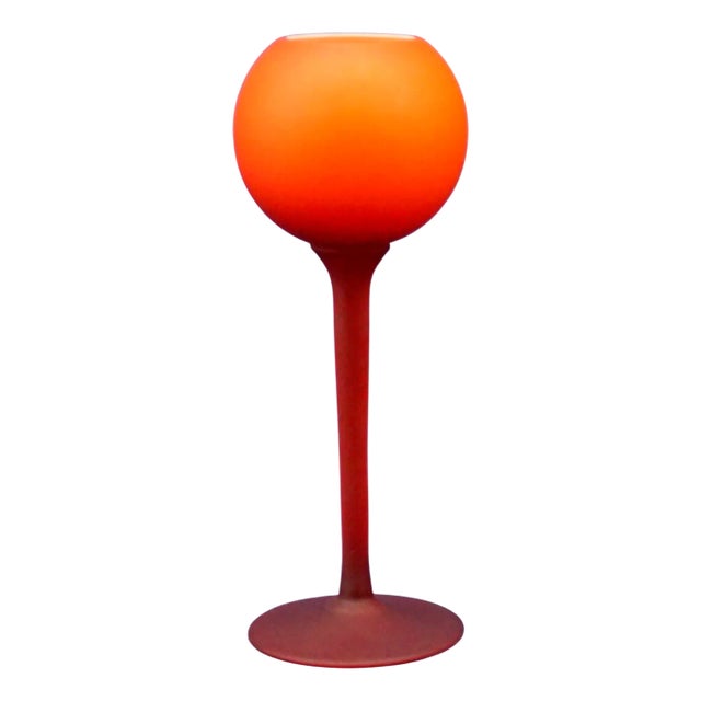 20th Century Orange and White Murano Glass Vase attributed to Carlo Moretti, Venice, Italy, 1950s For Sale