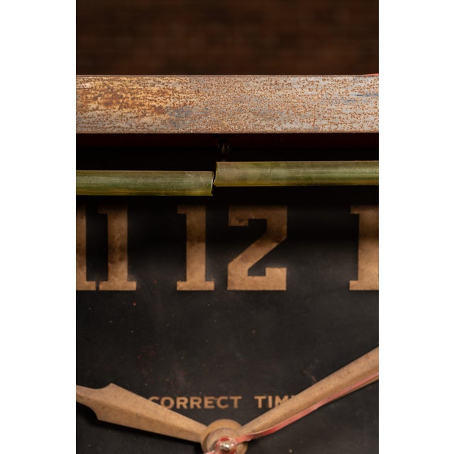 Vintage "Synchron" Neon Ad Clock With Uranium Glass Neon Tube For Sale - Image 10 of 11