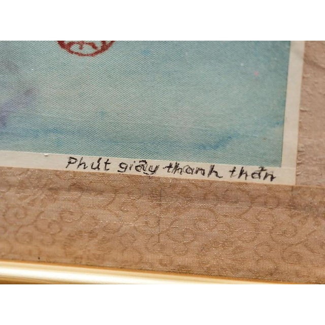 Textile Trần Thị Hiếu Hạnh, Moments of Serenity, Silk, Framed For Sale - Image 7 of 10