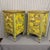 Early 20th Century Venetian Style Chartreuse Chinoiserie Cabinets / Nightstands - A Pair For Sale - Image 13 of 16