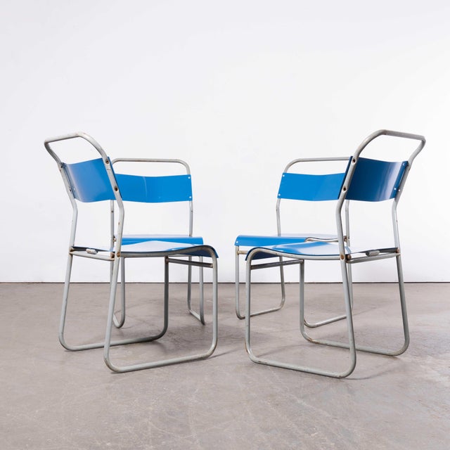 Tubular Metal Outdoor Dining Chairs from Pel Cox, 1950s, Set of 6 For Sale - Image 9 of 18