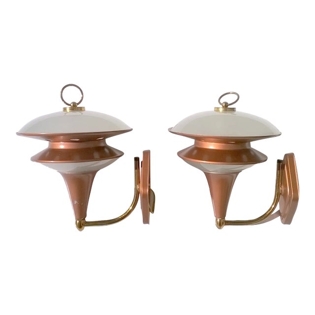 Italian Glass Sconces, 1960s, Set of 2 For Sale