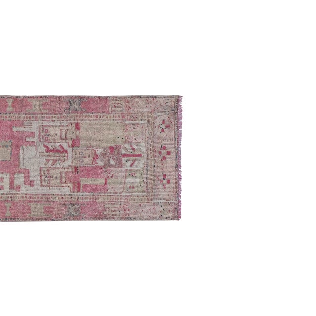 1960s Distressed Human Pictorial Kurdish Runner Rug For Sale - Image 4 of 13