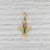 2010s 0.20ct Emerald Tribal Bird Pendant 18k Yellow Gold For Sale - Image 5 of 6