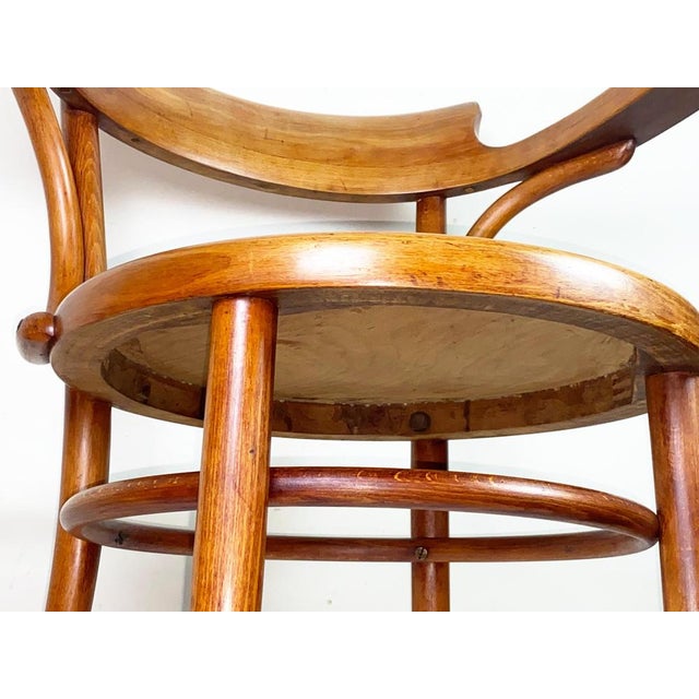 Brown Fischel Armchair by Michael Thonet for Thonet, 1930 For Sale - Image 8 of 10