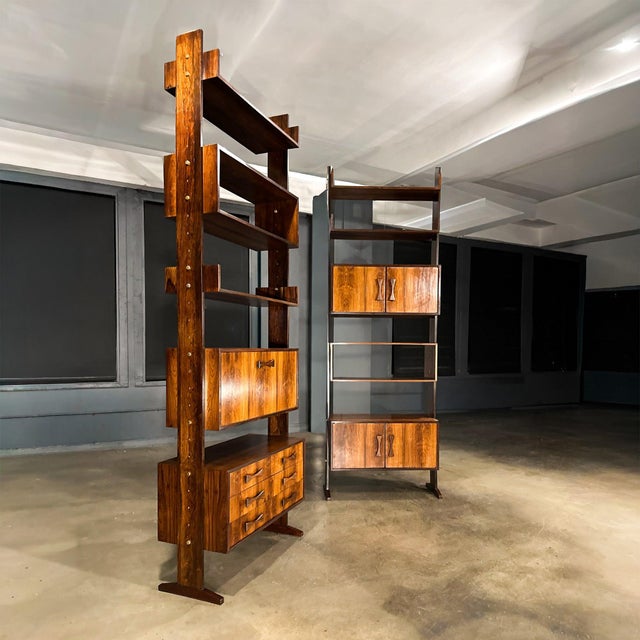 Wood Modular Brazilian Rosewood Shelving Unit by Ernesto Hauner, Brazil, 1960s - Lot 182B For Sale - Image 7 of 11
