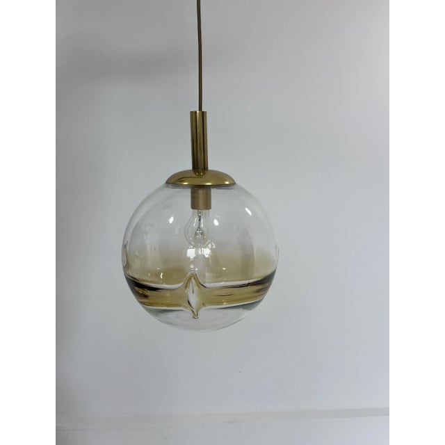 1970s Space Age Glass Pendant Light from Doria Leuchten, 1960s For Sale - Image 5 of 7
