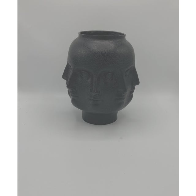 2000 - 2009 Vitruvian Man Perpetual Faces Dora Maar Style TMS Black Vase For Sale - Image 5 of 6