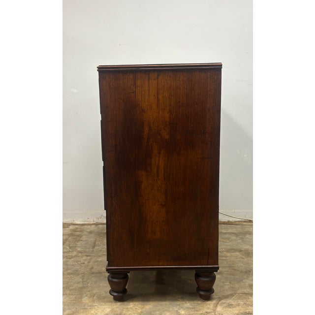 19th Century English Mahogany Chest of Drawers For Sale - Image 9 of 11