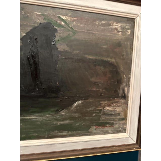 Jonne Bergström, Dark Abstract, 1950s, Oil on Canvas, Framed For Sale - Image 12 of 17