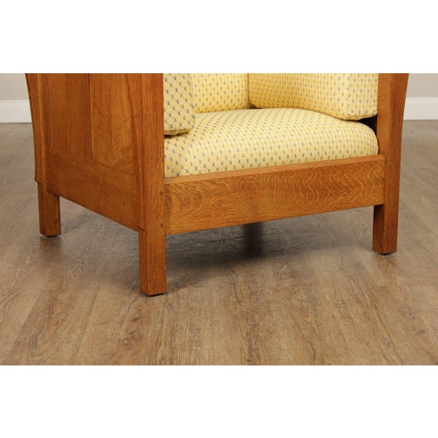 Stickley Mission Collection Oak Prairie Chair For Sale - Image 9 of 12
