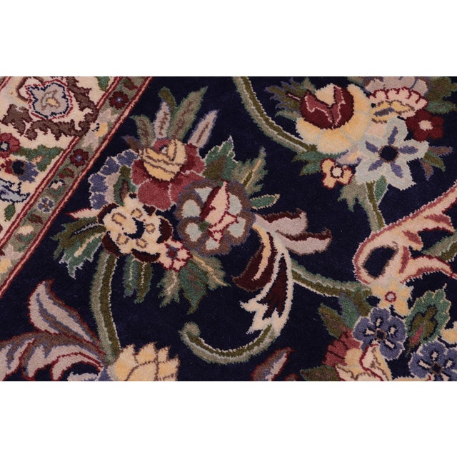 Shabby Chic 1990's Pak-Persian Blue/Beige Wool Rug - 3'2'' X 5'3'' For Sale In New York - Image 6 of 9