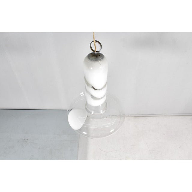 Mid-Century Murano Glass Bell Chandelier by C. Nason for Mazzega, Italy, 1960s For Sale - Image 9 of 14