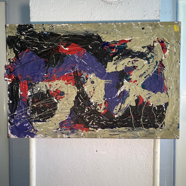 2020s Snake” by John Frates, Mid Century Modern, #1723, 24x36x1.75 In. For Sale - Image 5 of 12