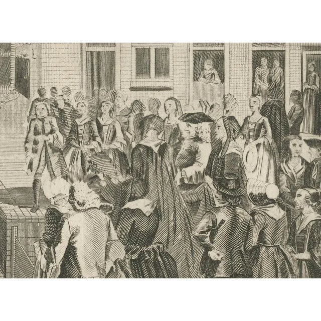 Portlock, Baptism Ceremony of Rijnsburg Collegiants, Germany, Engraving, 1790 For Sale - Image 4 of 7