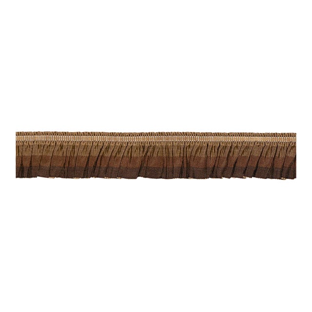 Sample - Schumacher Arabella Tape Trim in Brown For Sale