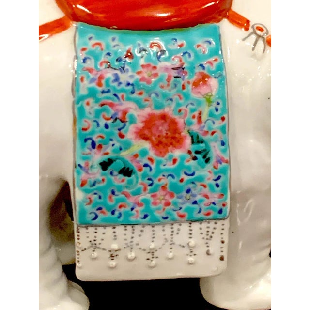 Late 19th Century Chinese Export Famille Verte & Blanc De Chine Elephant Joss Stick For Sale In West Palm - Image 6 of 12