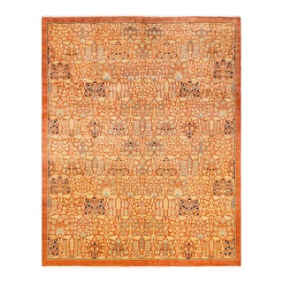 Mogul, One-of-a-Kind Hand-Knotted Area Rug in Orange, 8' 1" x 10' 6" For Sale