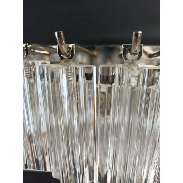 Vintage Murano Glass Sconces with 63 Transparent Quadriedri, 1979, Set of 2 For Sale - Image 8 of 18