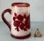 This Vintage Rare Oxblood Red on Frosted Clear Cameo Art Glass Handled Tumbler 3.75" is in very good condition. Please...