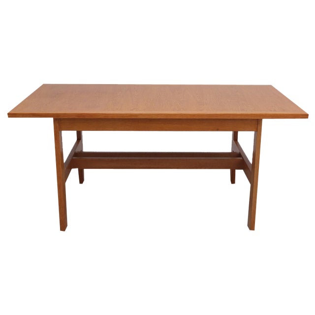 Extendable N-Line Dining Table in Oak by Gebroeders Neirinck, 1968 For Sale