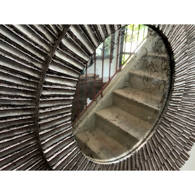 Vintage Silvered Sunburst Mirror For Sale - Image 4 of 13