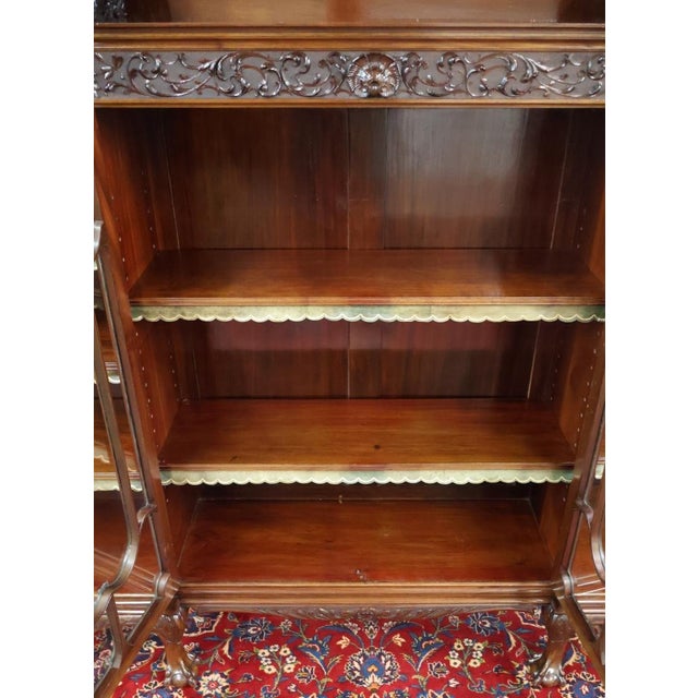 1900-1909 Exceptional Mahogany Waring & Gillow Antique Display Case Bookcase Circa 1900 For Sale - Image 10 of 18